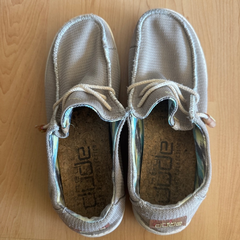 Hey Dude Women’s Wendy Eco Sox Tan Taupe Lightweight Slip-On Shoes Loafers Sz 10 - Picture 6 of 12